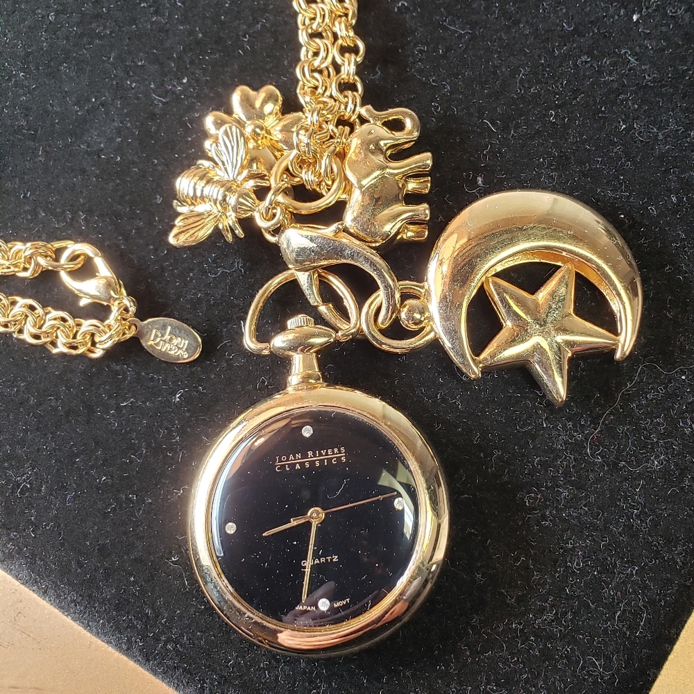 NWT - Joan Rivers watch & charms necklace